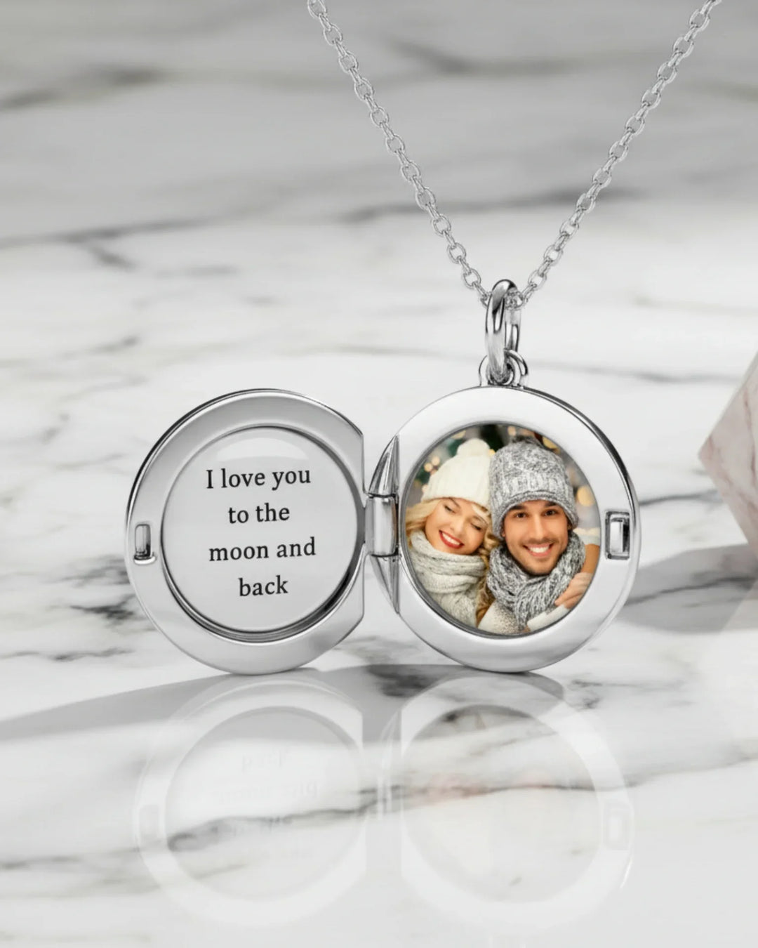 Collier avec Photo – Médaillon Porte-Photo en Argent Sterling 925, Gravure Personnalisée, Cadeau pour Elle