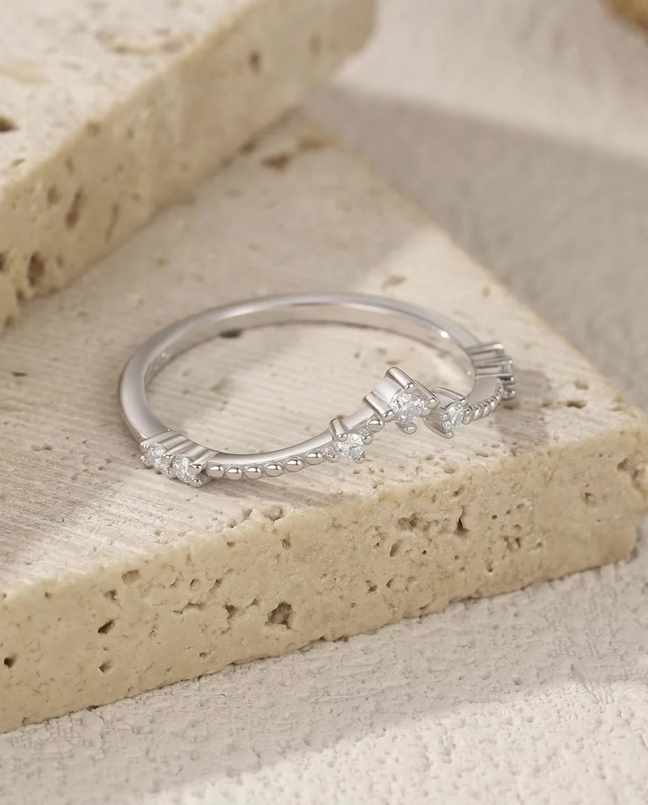 Bague Moissanite - vue de dessus