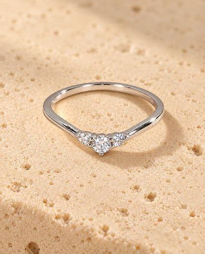Bague Moissanite - vue de dessus