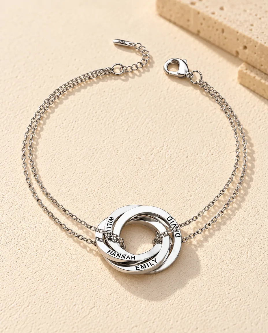 Bracelet Personnalisé Femme - version à 4 anneaux