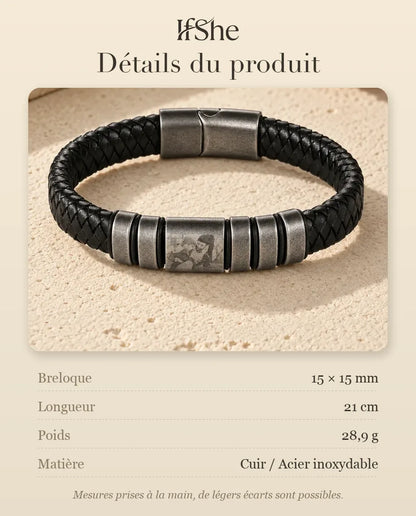 Bracelet Gravé - dimensions et matière