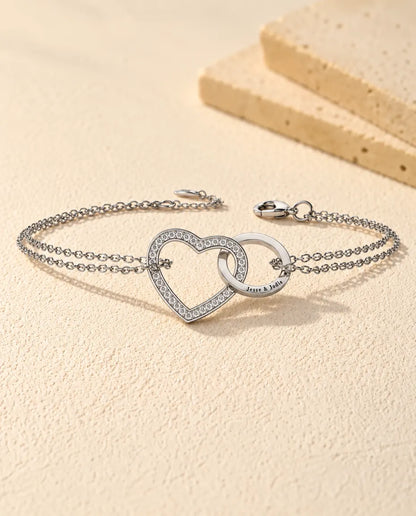 Bracelet Gravé - vue de face en argent