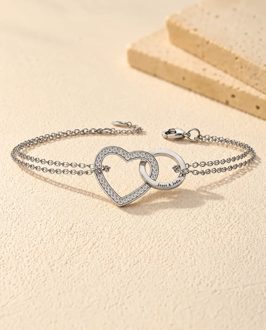 Bracelet Gravé - vue de face en argent