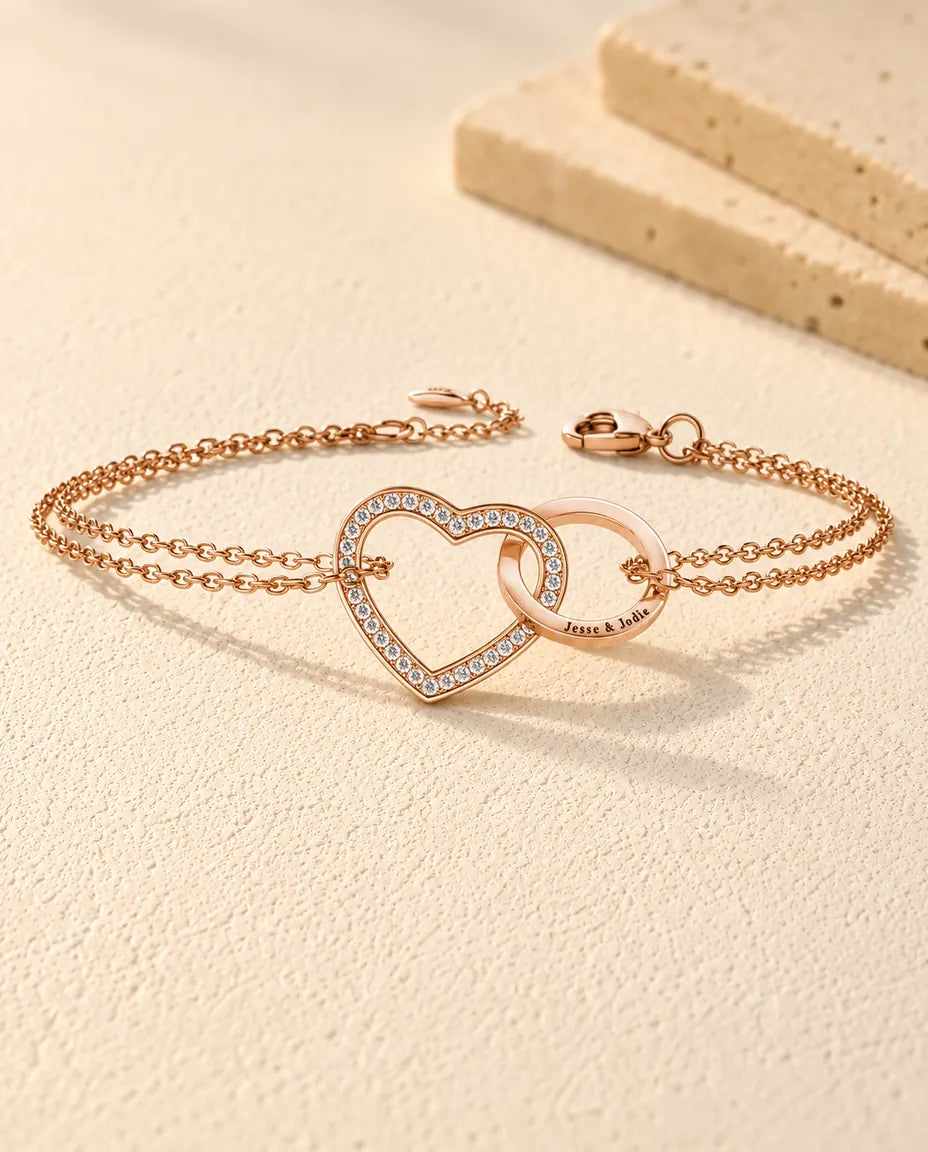 Bracelet Gravé - finition or rose