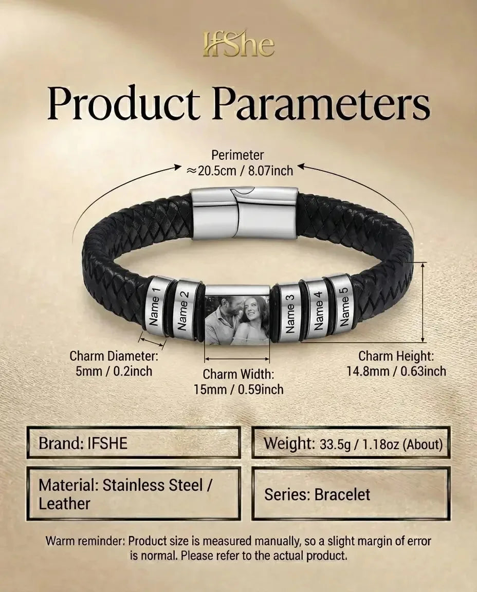 Bracelet Gravé - dimensions et matière