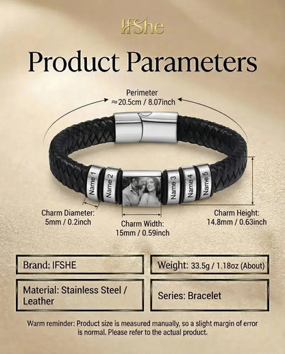Bracelet Gravé - dimensions et matière