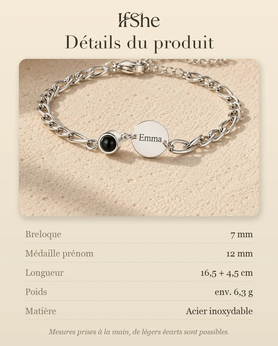 Bracelet Gravé - dimensions et matière