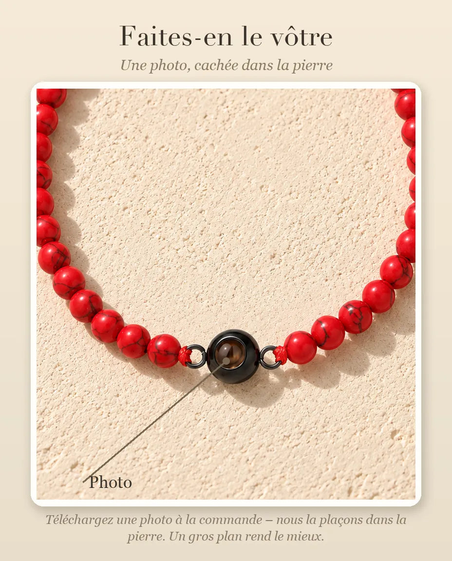 Guide de personnalisation : où va votre photo dans la pierre du bracelet de perles