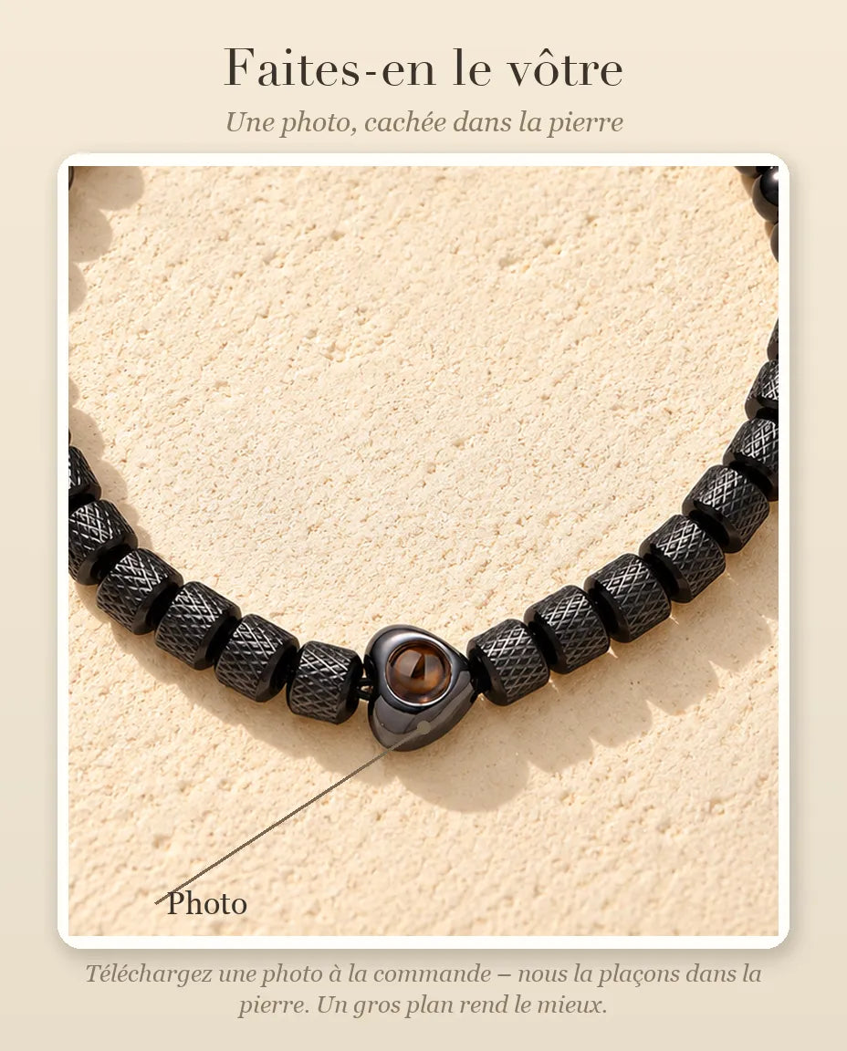 Guide de personnalisation : où va votre photo dans la perle cœur