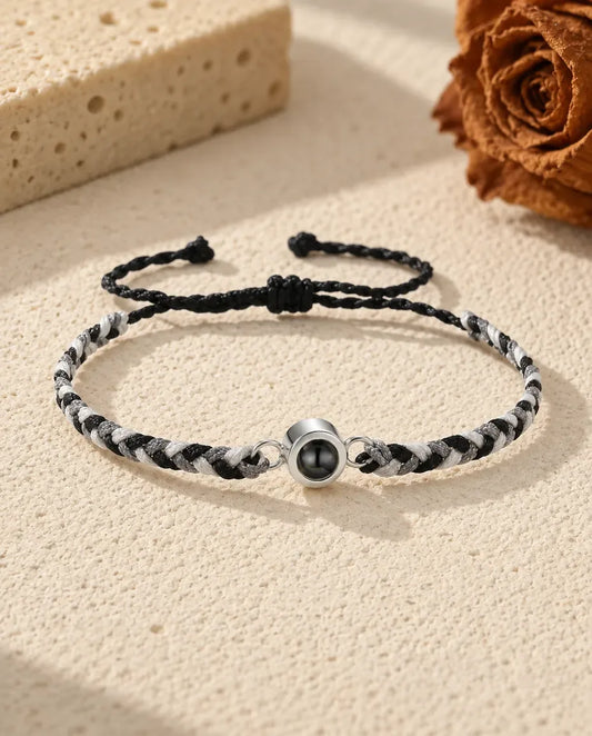 Bracelet Photo - en noir et gris