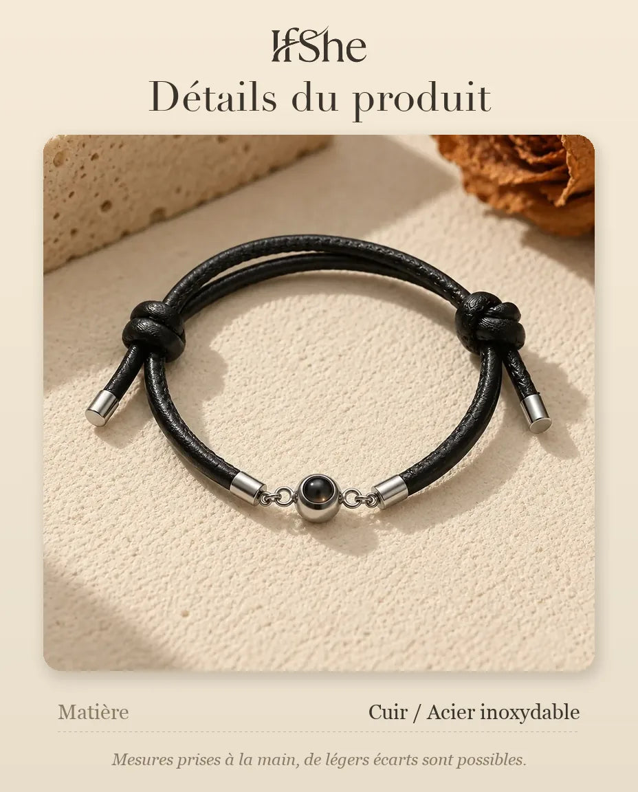 Bracelet Photo - dimensions et matière