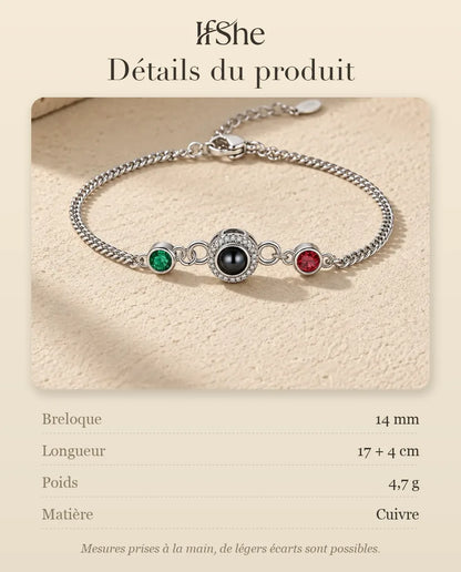 Bracelet Photo - dimensions et matière