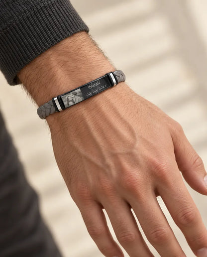 Bracelet Photo Homme - porté par un mannequin