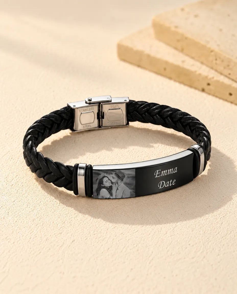 Bracelet Photo Homme - vue de trois quarts