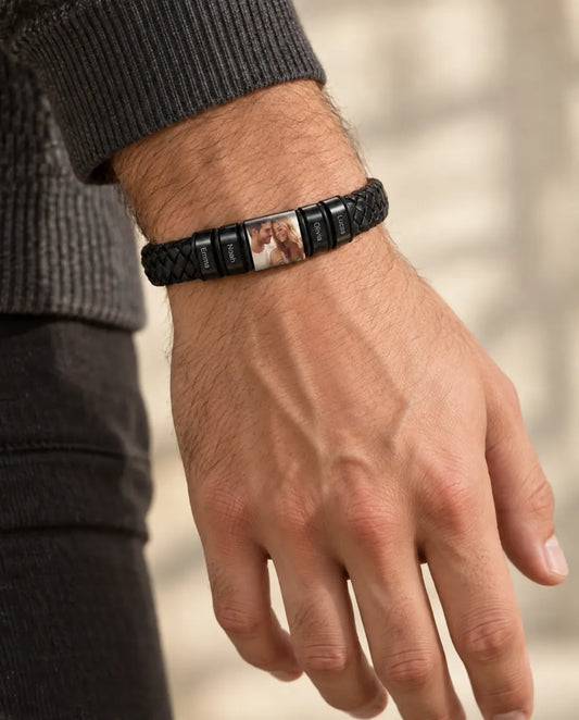 Bracelet Photo Homme - porté par un mannequin