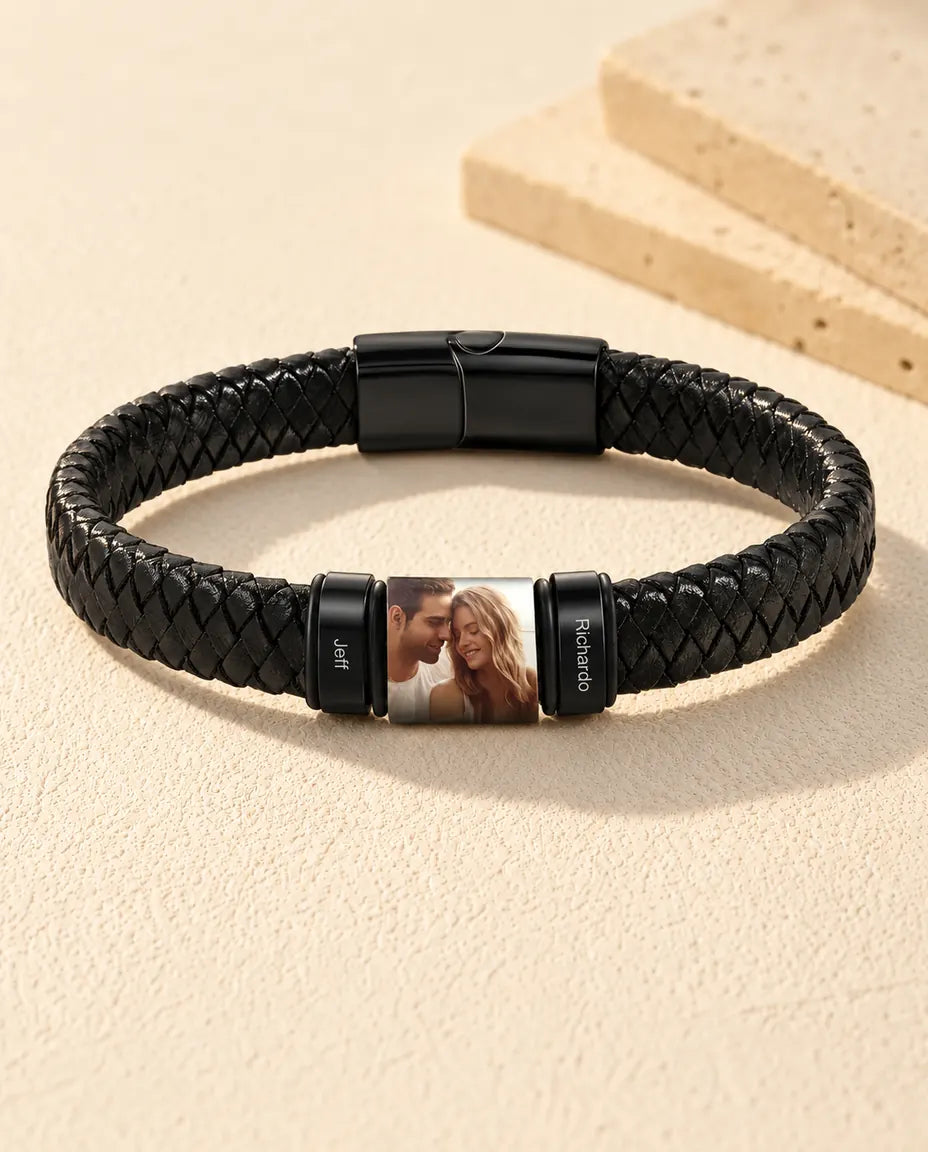 Bracelet Photo Homme - vue de trois quarts