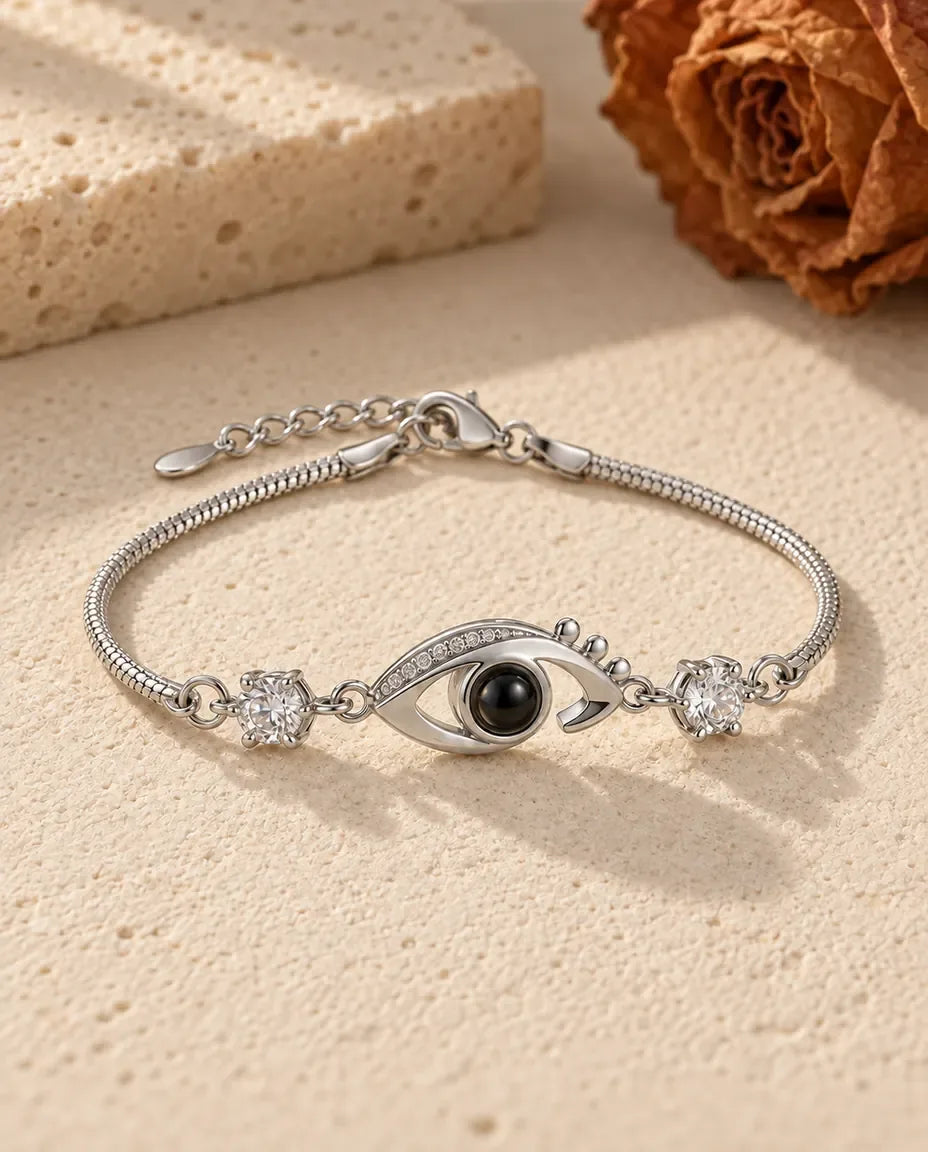 Bracelet Photo - vue de face en argent