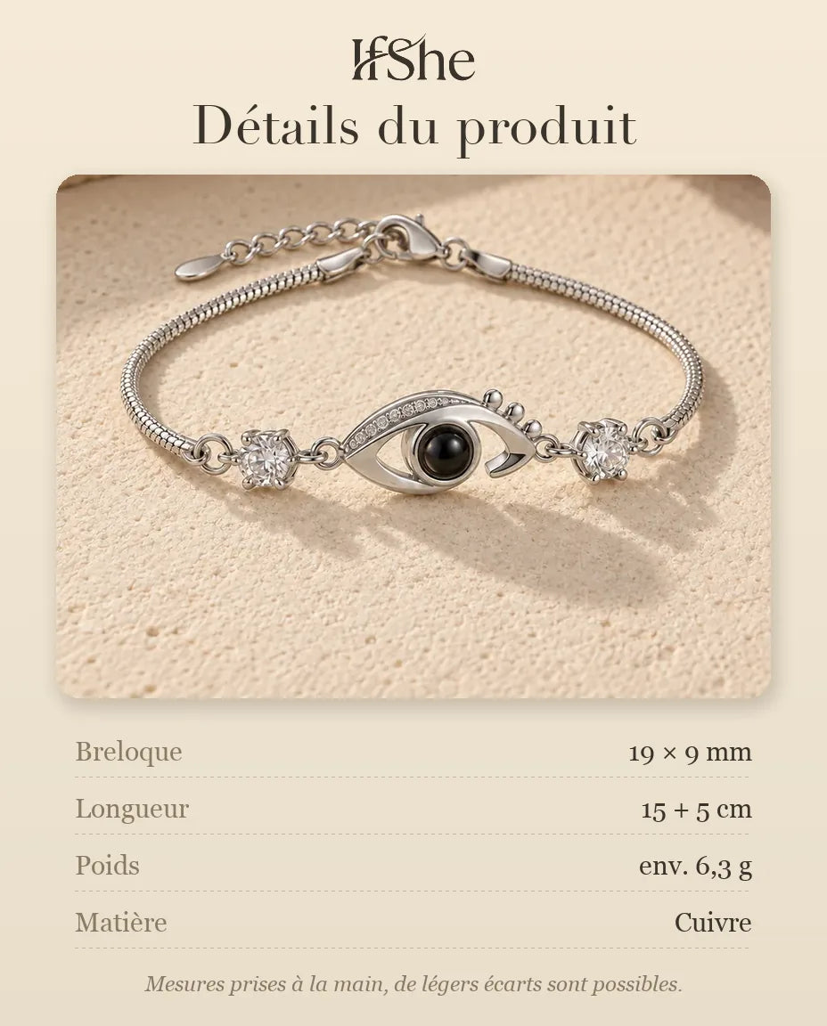 Bracelet Photo - dimensions et matière