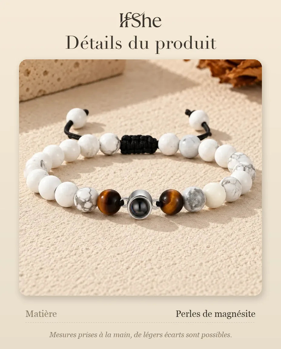 Bracelet Photo - dimensions et matière