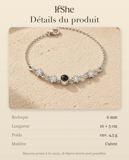 Bracelet Photo - dimensions et matière