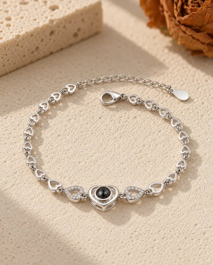 Bracelet Photo - vue de face en argent