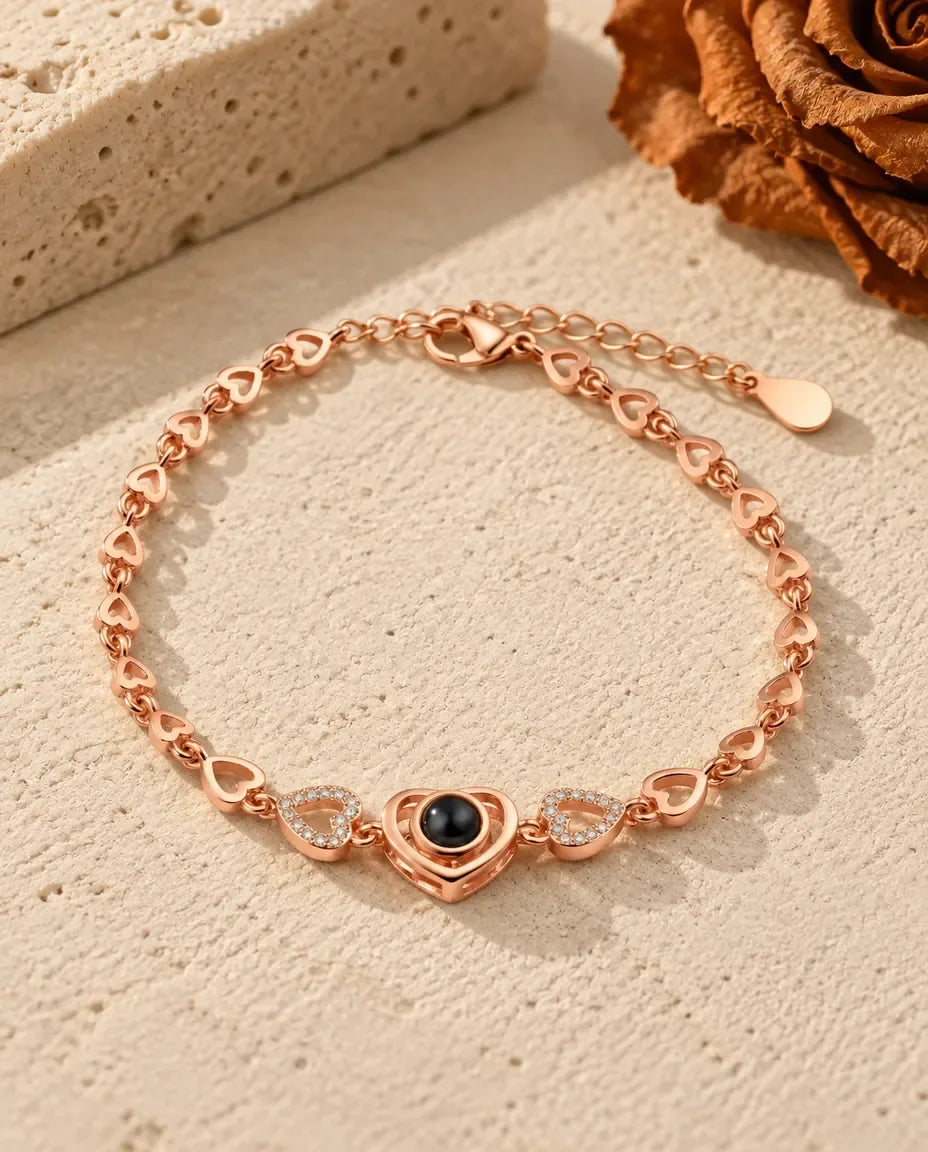 Bracelet Photo - finition or rose