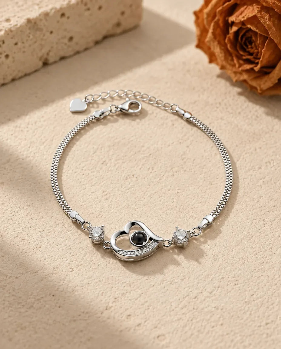 Bracelet Photo Projection - vue de face en argent