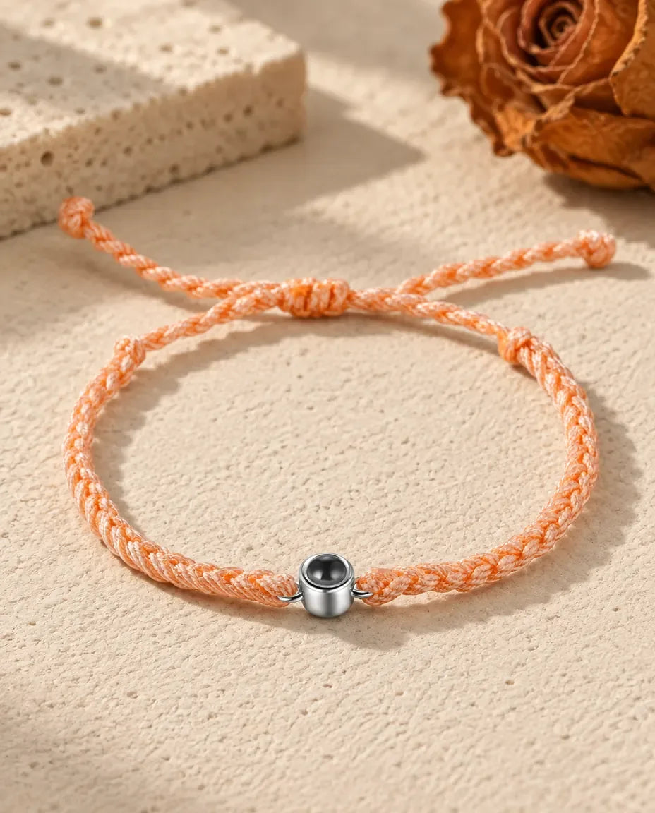 Bracelet Photo - en orange pêche
