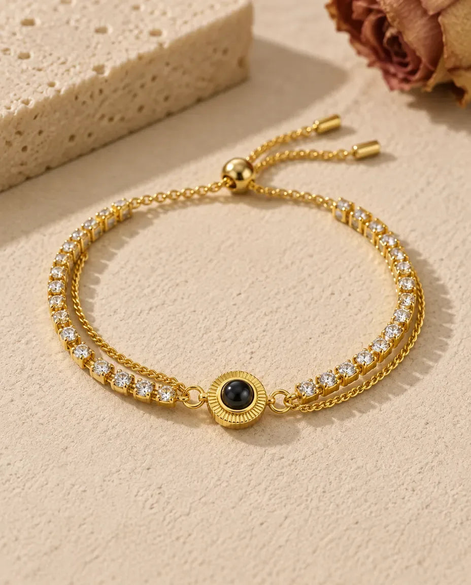 Bracelet Photo - finition or