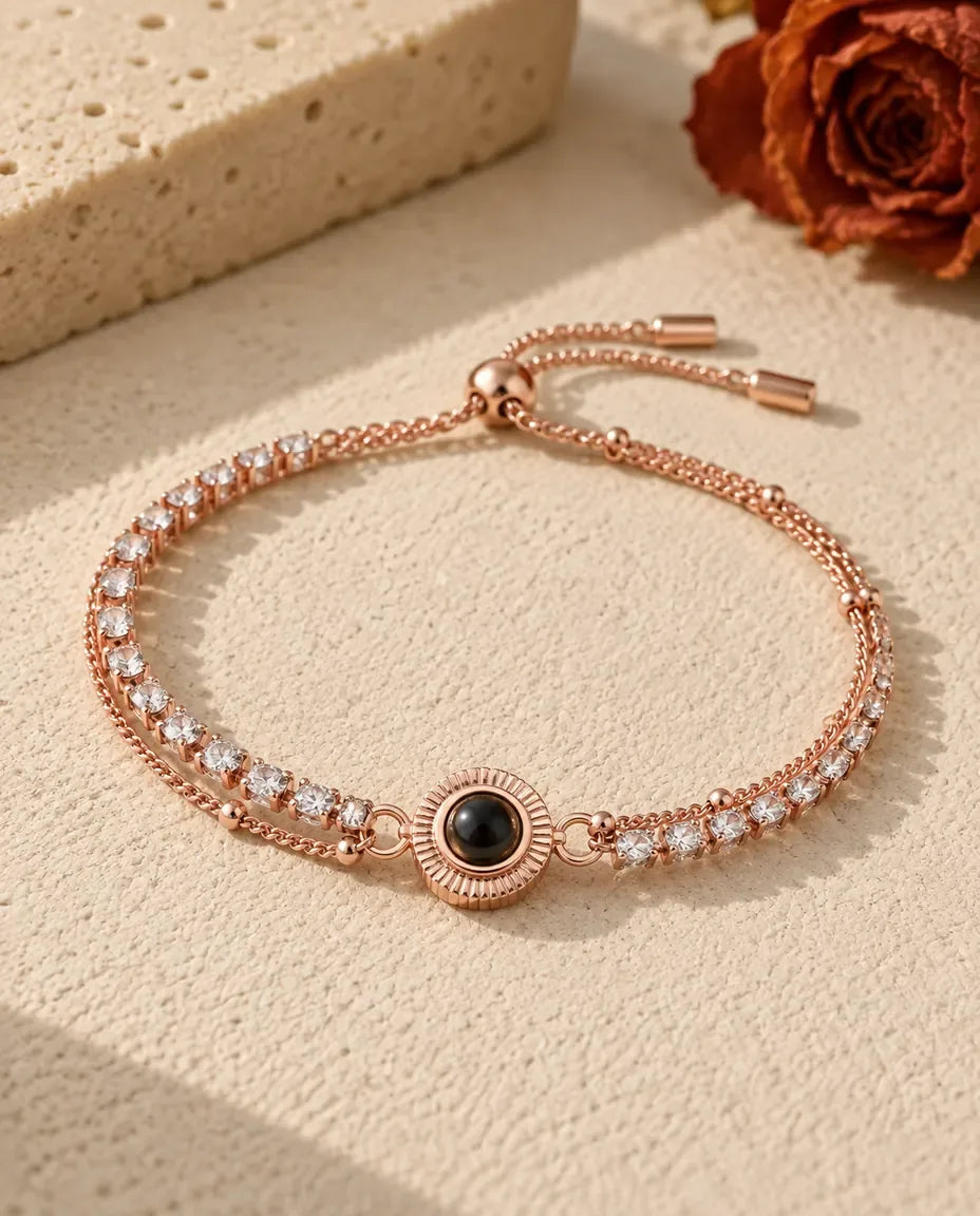 Bracelet Photo - finition or rose