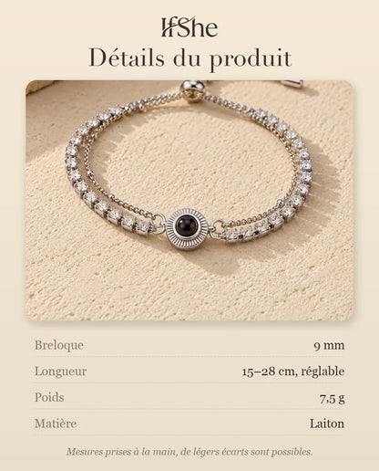 Bracelet Photo - dimensions et matière