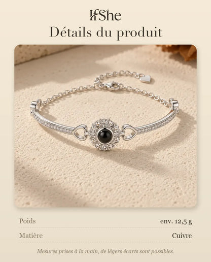Bracelet Photo Personnalisé - dimensions et matière
