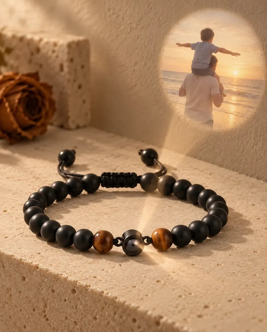 Bracelet Photo Homme - projette la photo cachée sur un mur