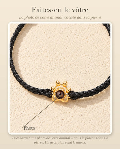 Guide de personnalisation : où se place la photo de votre animal dans le charm patte