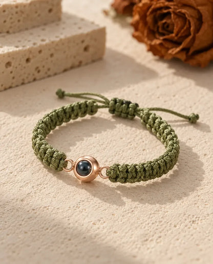 Bracelet Photo - en vert olive
