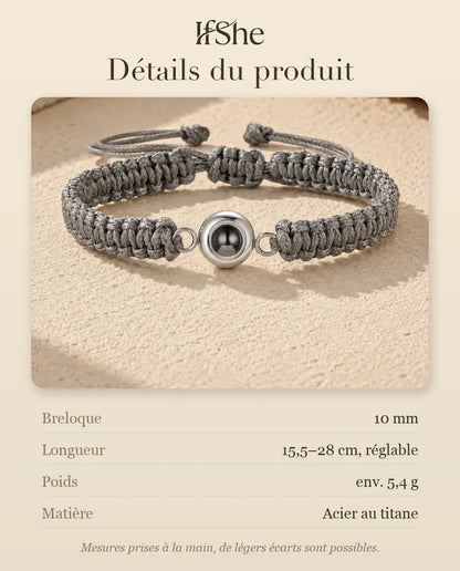 Bracelet Photo - dimensions et matière