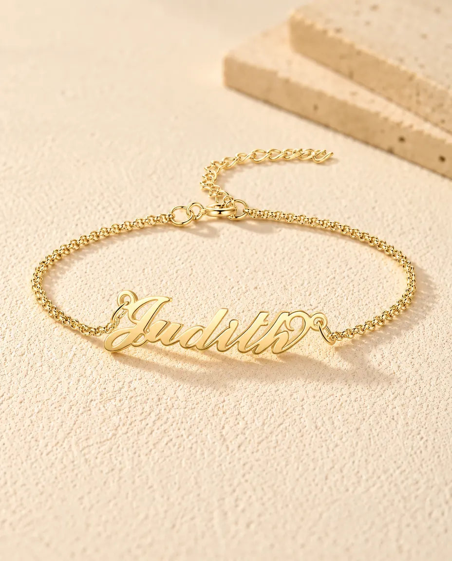 Bracelet Personnalisé Femme - finition or