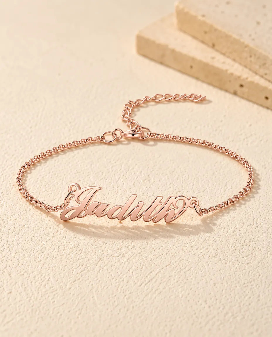 Bracelet Personnalisé Femme - finition or rose