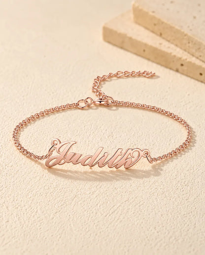 Bracelet Personnalisé Femme - finition or rose