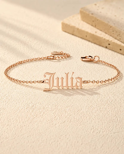 Bracelet Gravé Femme - finition or rose