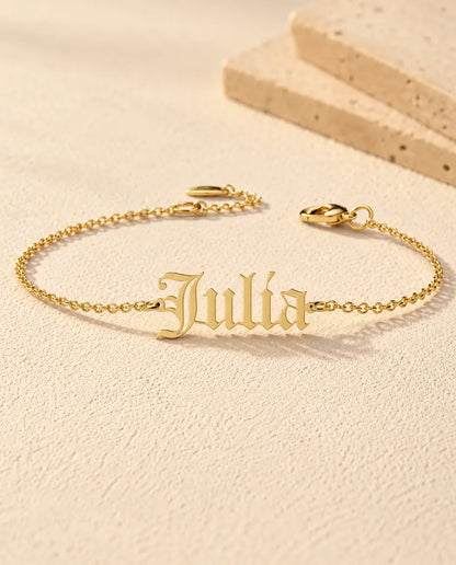 Bracelet Gravé Femme - finition or