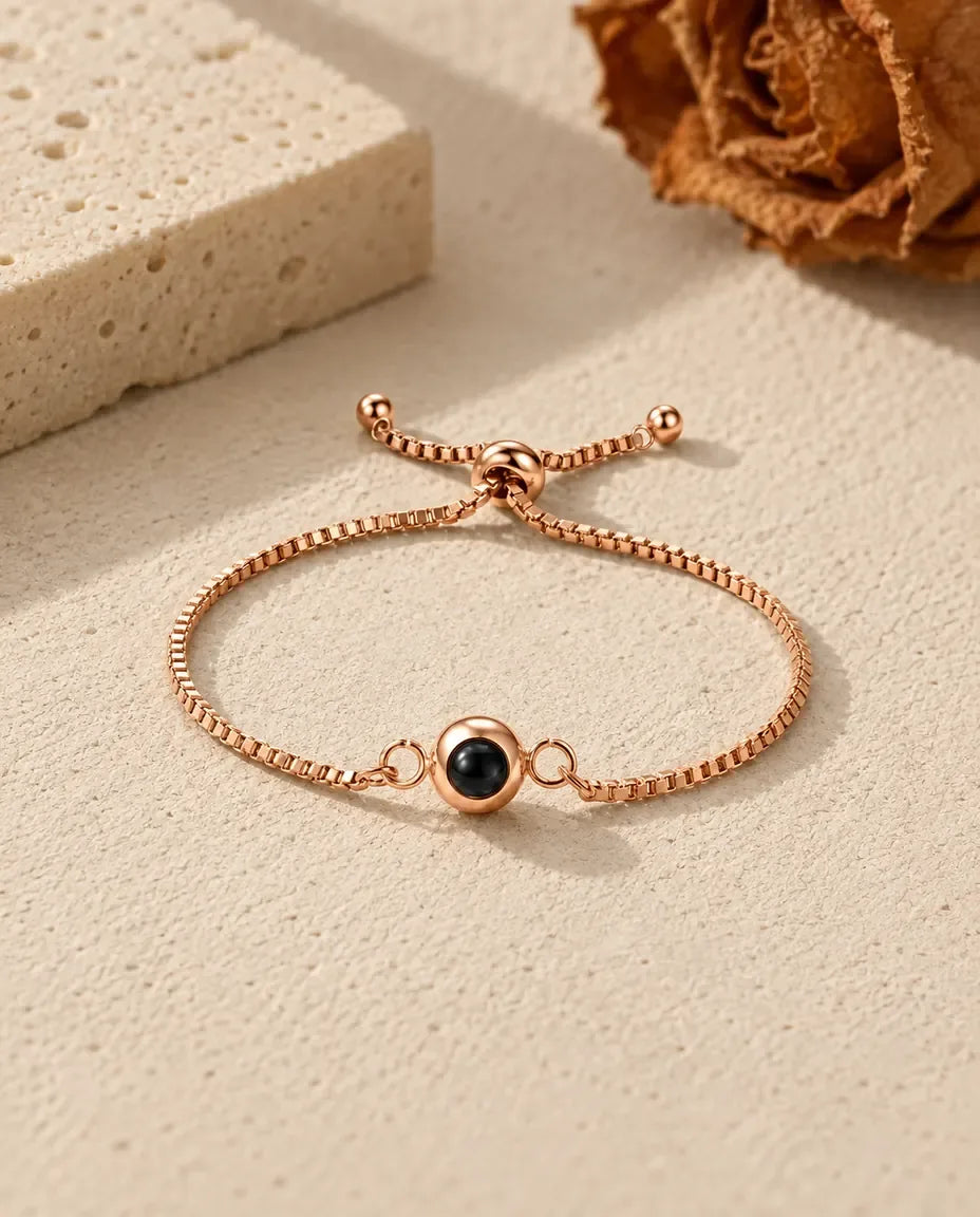 Bracelet Photo - finition or rose
