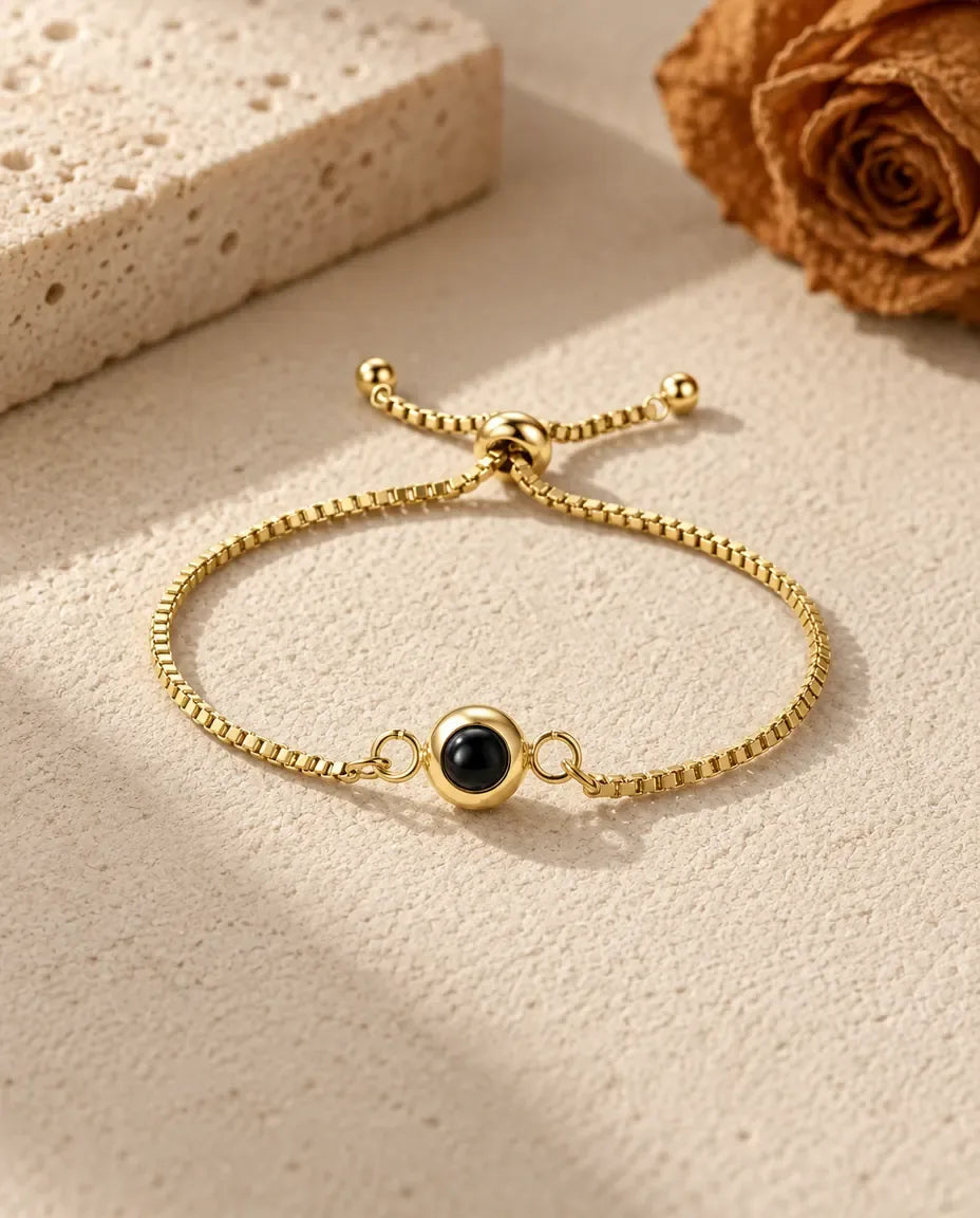 Bracelet Photo - finition or