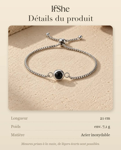 Bracelet Photo - dimensions et matière