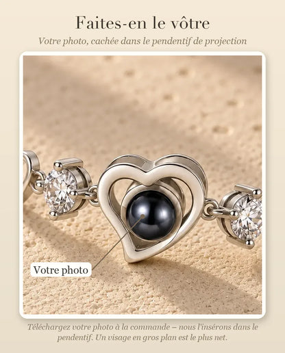 Bracelet Photo Cœurs Entrelacés - guide de personnalisation : photo