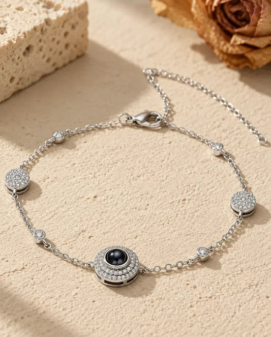 Bracelet Photo - vue de face en argent