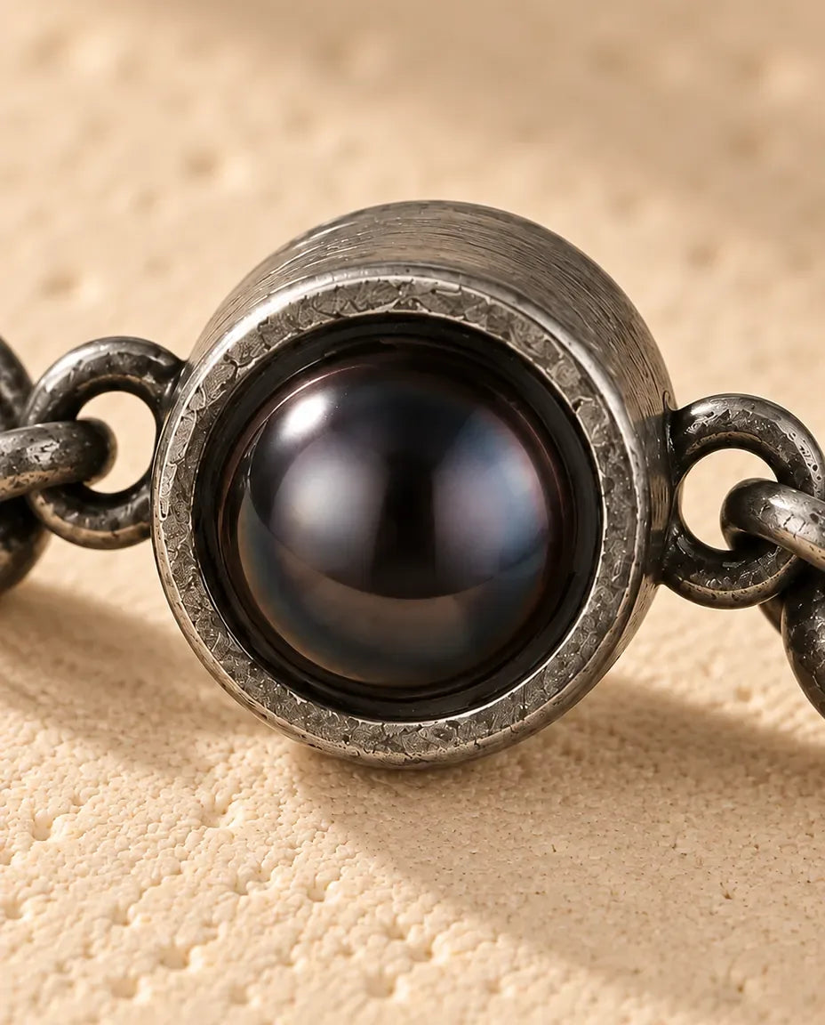Bracelet Photo Homme - gros plan du pendentif de projection
