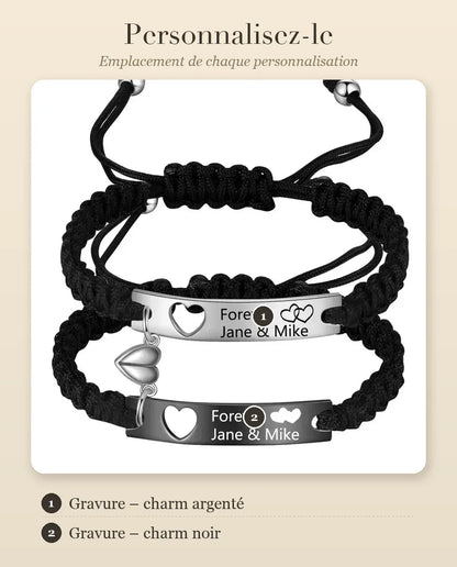 Bracelets Couple – guide de personnalisation