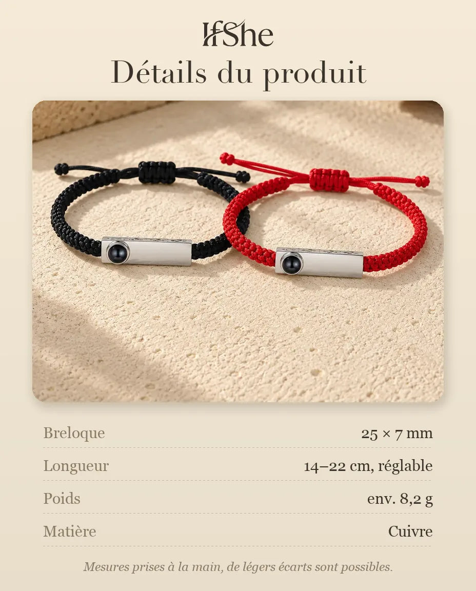 Bracelet Gravé - dimensions et matière