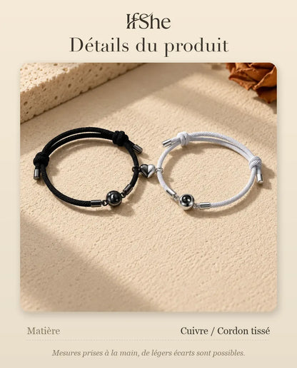 Bracelets Couple - dimensions et matière